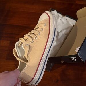 Converse Beige Canvas Athletic Shoes